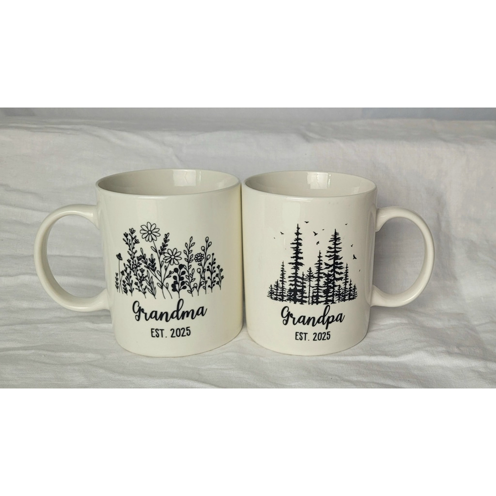 Grandma and Grandpa 2025‎ Ceramic Coffee Mugs
